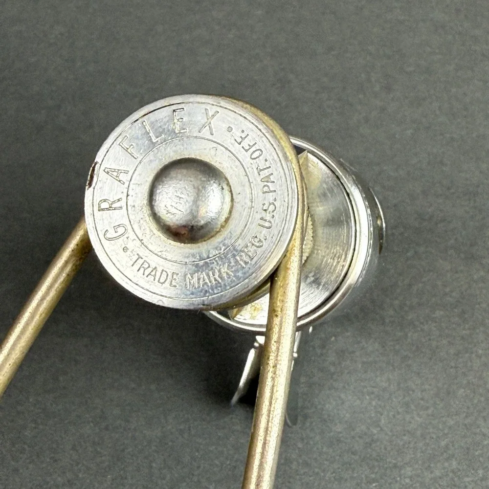 Graflex Flash Synchronizer Vintage Camera Handle Clamp Silver